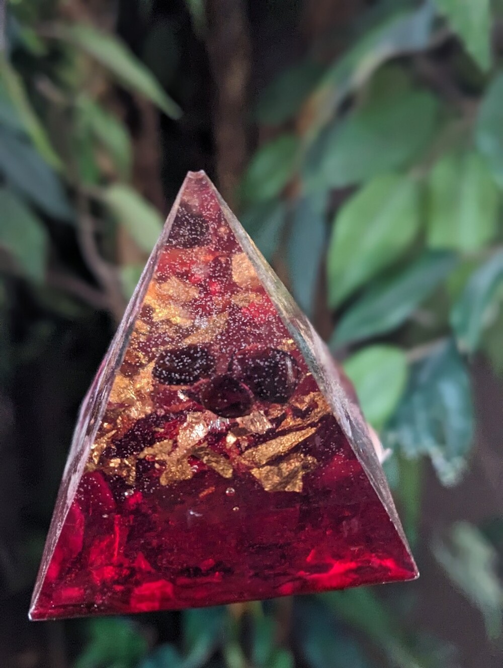 Garnet And Copper Orgone Pyramid Clear Your Root Chakra ❤️